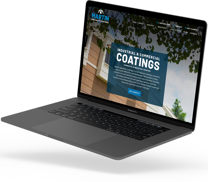 Responsive website on laptop